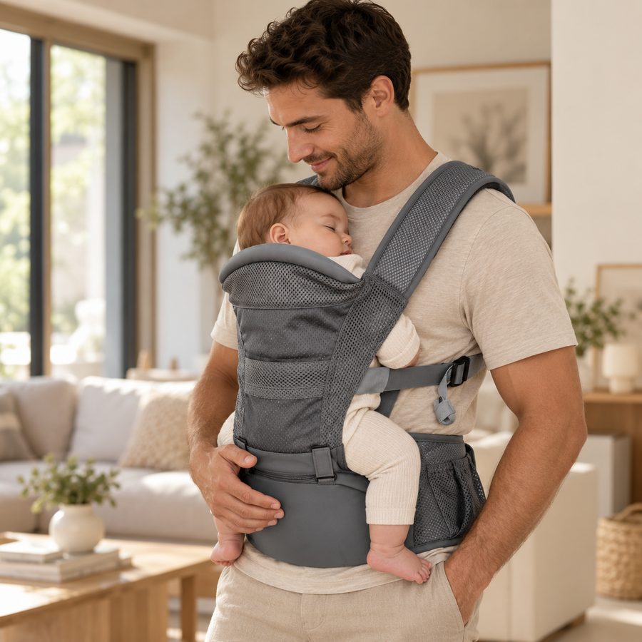 Odelly™ PapaCarry Draagzak met Heupzit – 5 Draagposities
