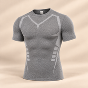 Odelly PowerShape compressie T-shirt voor heren grijs op beige achtergrond