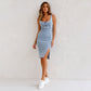 Taven | Strakke Denim Camisole Jurk – Moeiteloze Elegantie & Comfort