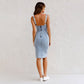 Taven | Strakke Denim Camisole Jurk – Moeiteloze Elegantie & Comfort