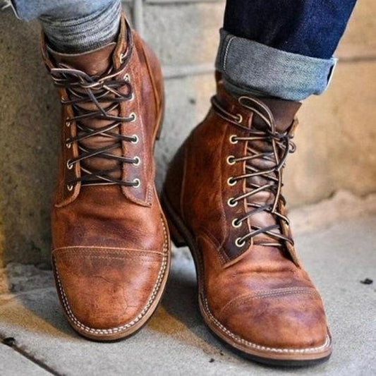 Tomson Laarzen | Stijlvolle leren veterschoenen met klassiek ontwerp voor mannen - odelly.nl