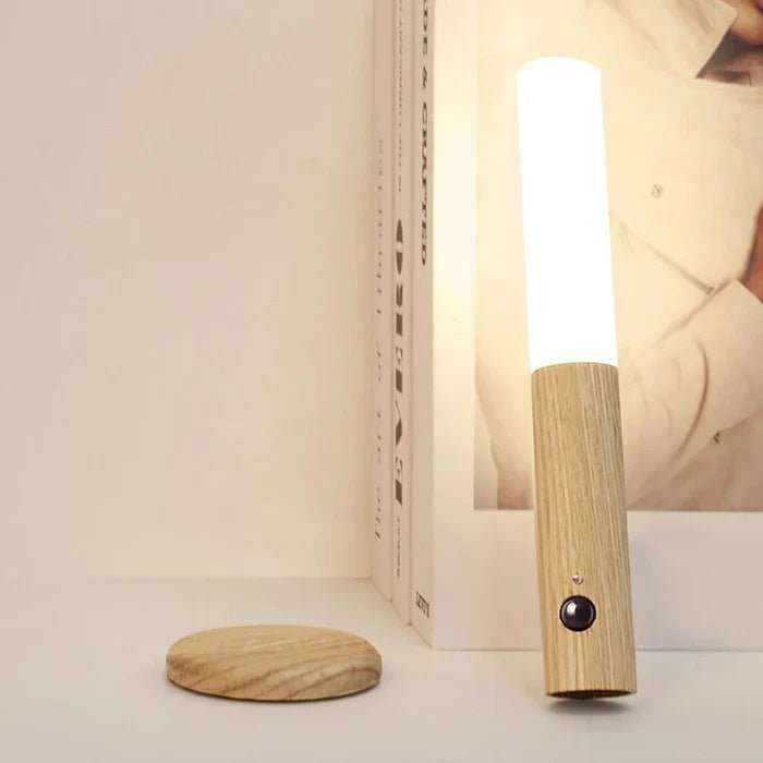 WoodGlo - Oplaadbare houten wandlamp - odelly.nl