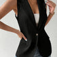 Zara Mouwloze Blazer | Trendy mouwloze blazer met knoopdetails voor dames - odelly.nl