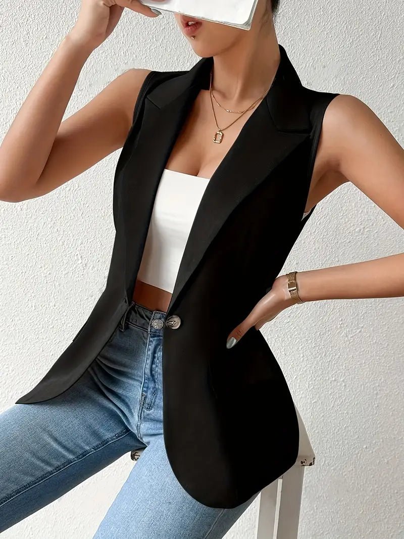 Zara Mouwloze Blazer | Trendy mouwloze blazer met knoopdetails voor dames - odelly.nl